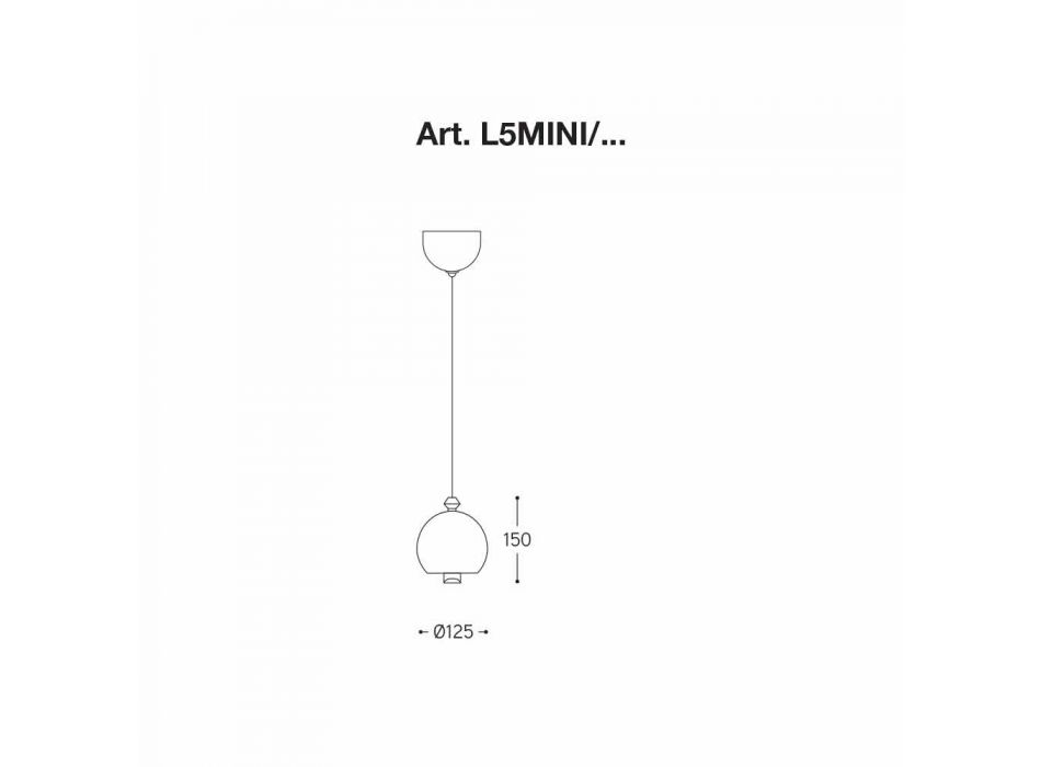 Moderne hanglamp in keramiek Made in Italy - Lustrini L5 Aldo Berrnardi Viadurini