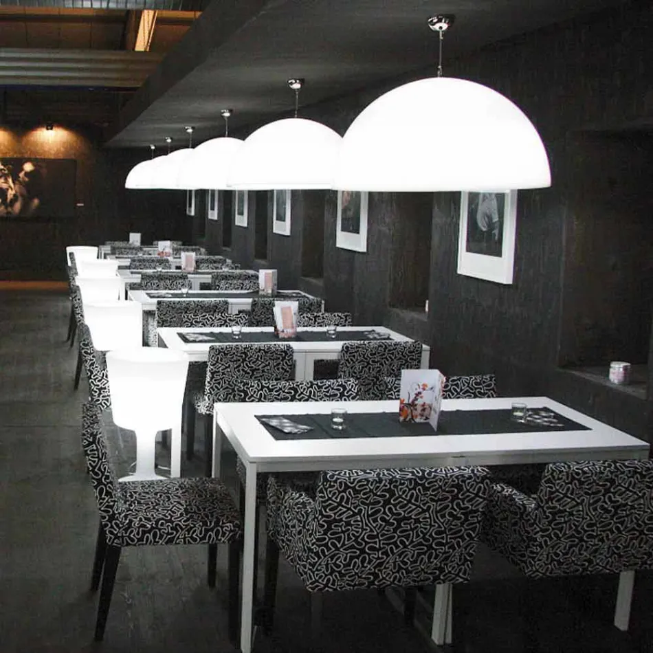 Gekleurde hanglamp Dia Cupole polyethyleen gemaakt in Italië Viadurini