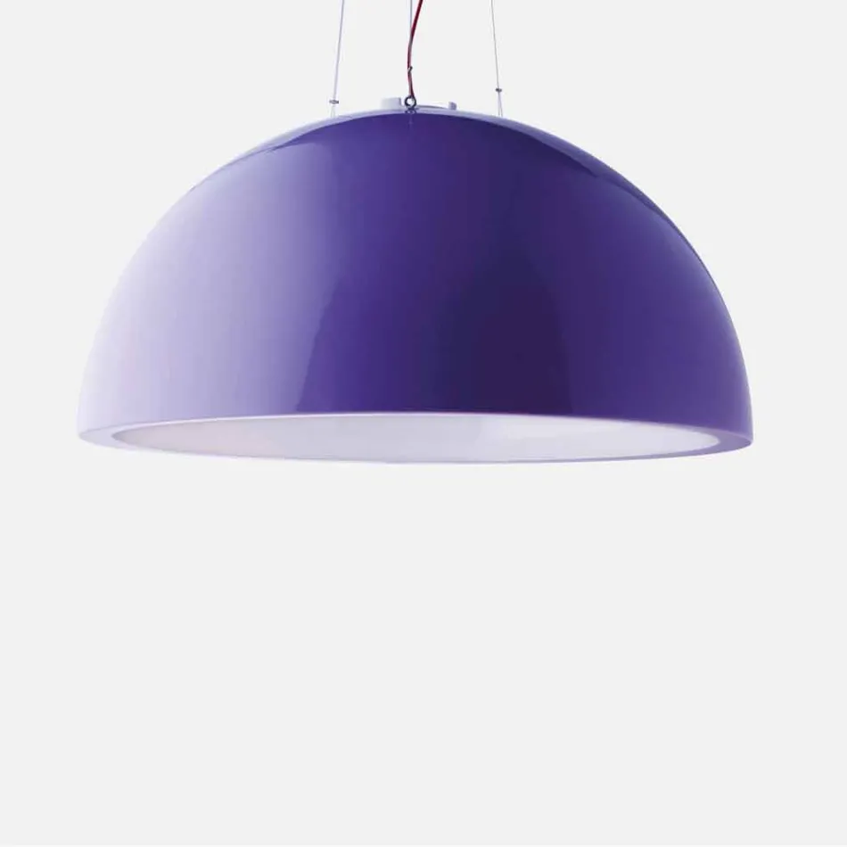 Gekleurde hanglamp Dia Cupole polyethyleen gemaakt in Italië Viadurini