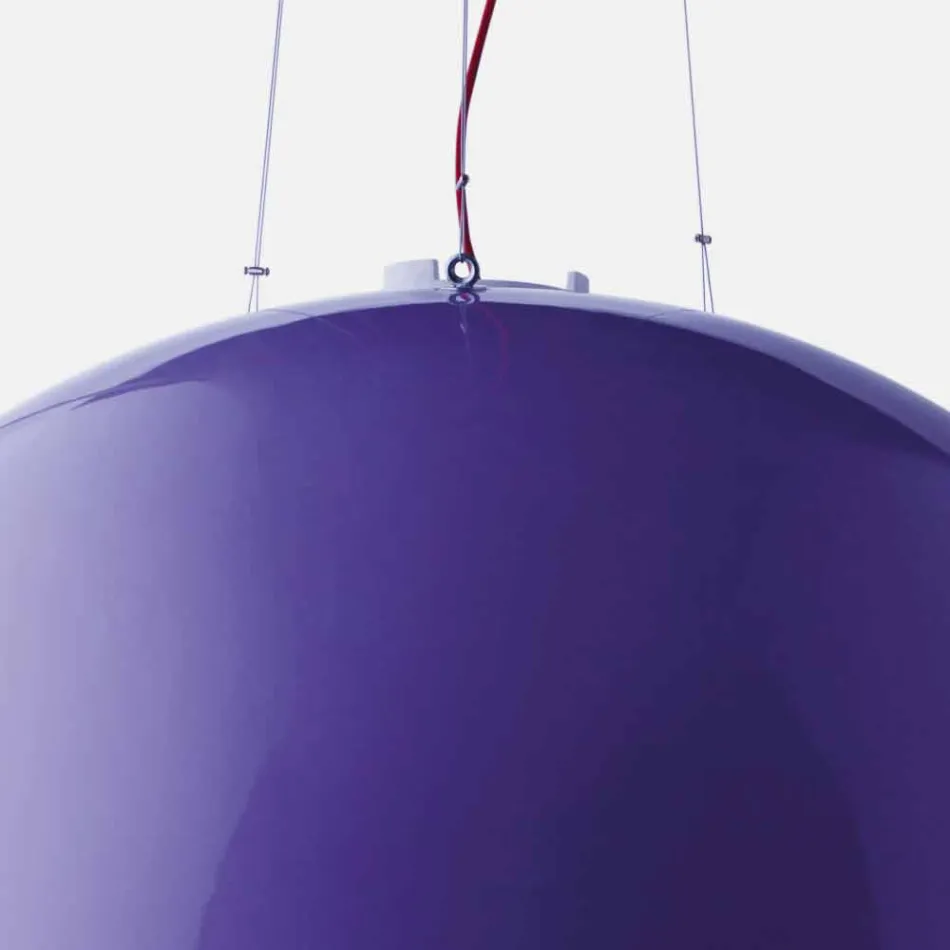 Gekleurde hanglamp Dia Cupole polyethyleen gemaakt in Italië Viadurini