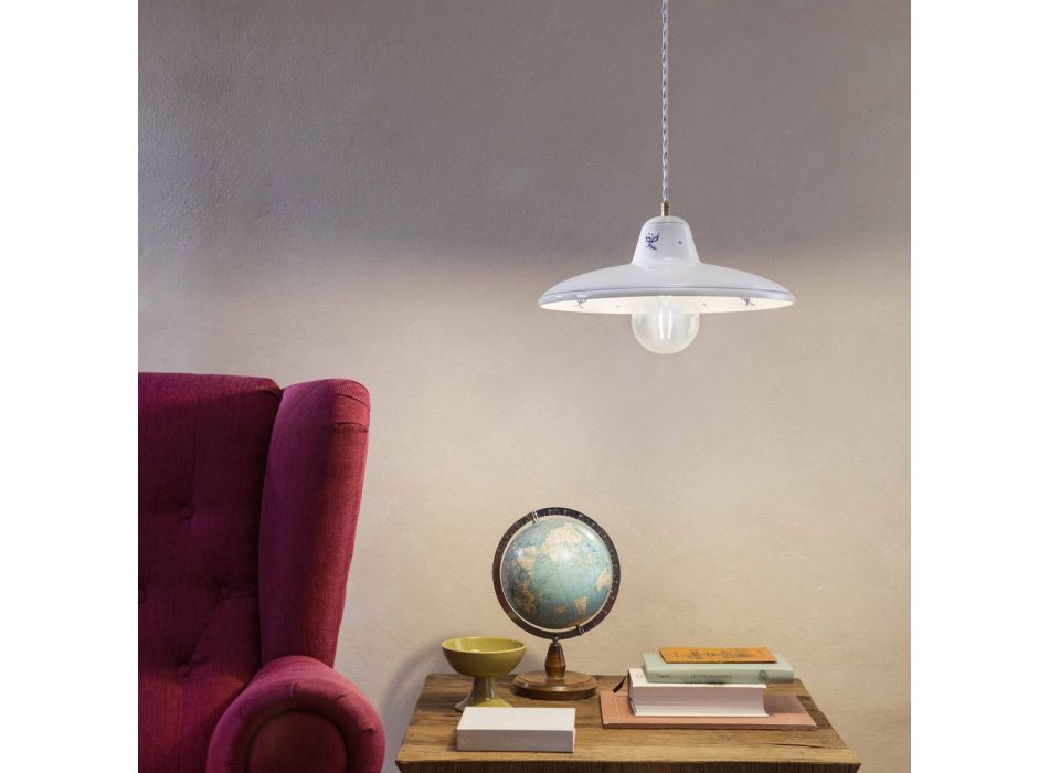 Hanglamp in Artisan Keramiek Vintage Handdecoraties - Como Viadurini