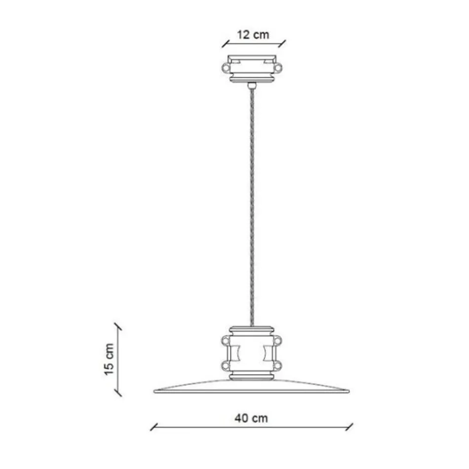 Hanglamp van ijzer en industrieel handgemaakt keramiek - Urban Viadurini