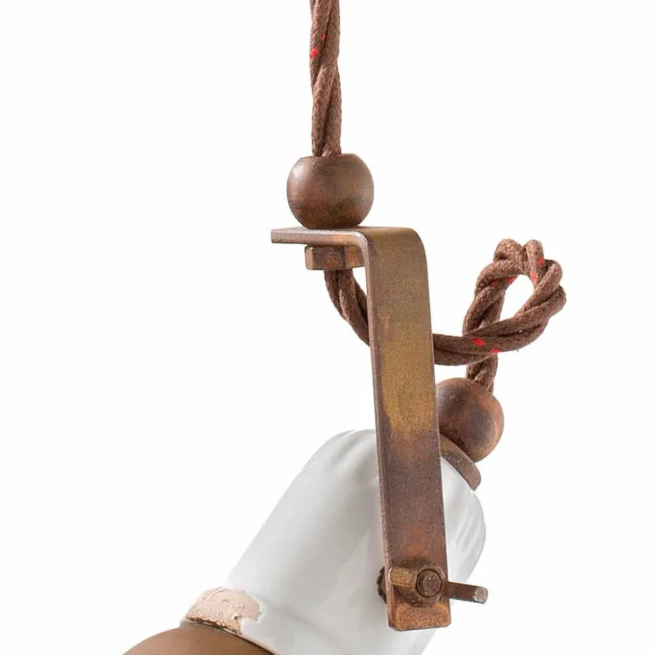 Instelbare vering lamp keramiek en metallo Alayna Ferroluce Viadurini