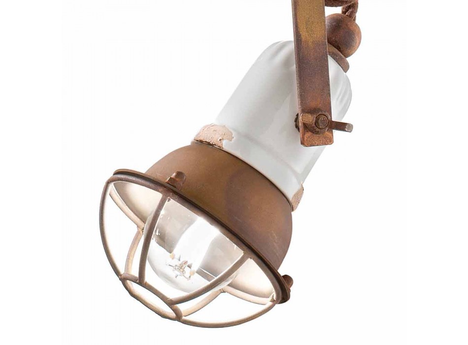 Instelbare vering lamp keramiek en metallo Alayna Ferroluce Viadurini
