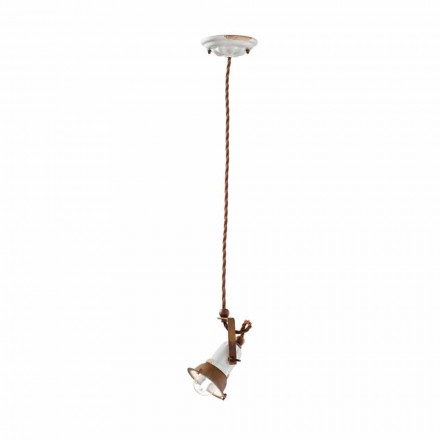 Instelbare vering lamp keramiek en metallo Alayna Ferroluce Viadurini