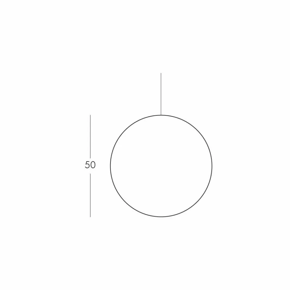 Slide Minerale polyethyleen hanglamp gemaakt in Italië Viadurini