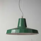 Hanglamp 42 cm in messing en Toscaanse majolica Rossi - Toscot Viadurini