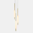 Pendellamp met 1, 3 of 6 lampen in messing modern design - Typha van Il Fanale Viadurini