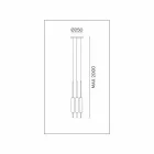 Pendellamp met 1, 3 of 6 lampen in messing modern design - Typha van Il Fanale Viadurini