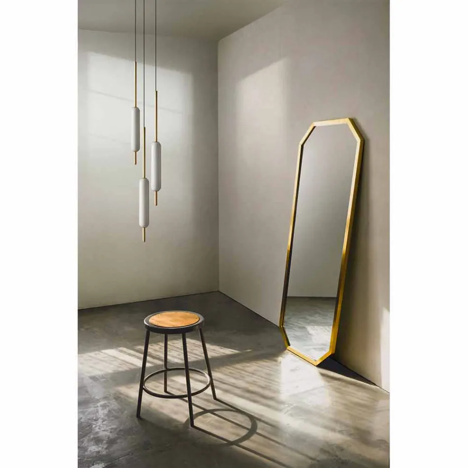 Pendellamp met 1, 3 of 6 lampen in messing modern design - Typha van Il Fanale Viadurini