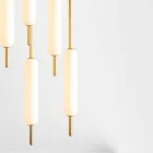 Pendellamp met 1, 3 of 6 lampen in messing modern design - Typha van Il Fanale Viadurini