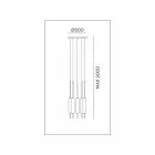 Pendellamp met 1, 3 of 6 lampen in messing modern design - Typha van Il Fanale Viadurini