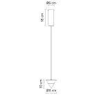 Pendellamp in zwart aluminiumdraad en grote designkegel - Mercado Viadurini