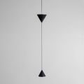 Hangende draadlamp in zwart aluminium en dubbel kegelvormig ontwerp - Mercado