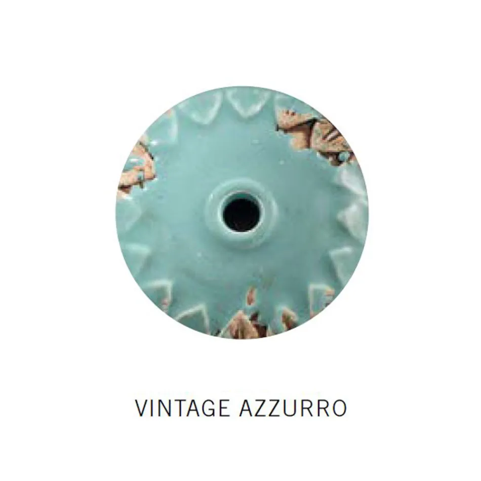 Handgemaakte hanglamp van ijzer en keramiek met raster - Industrial Viadurini