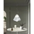 Handgemaakte hanglamp in geblazen Venetiaans glas 35 46 cm - Mary Viadurini