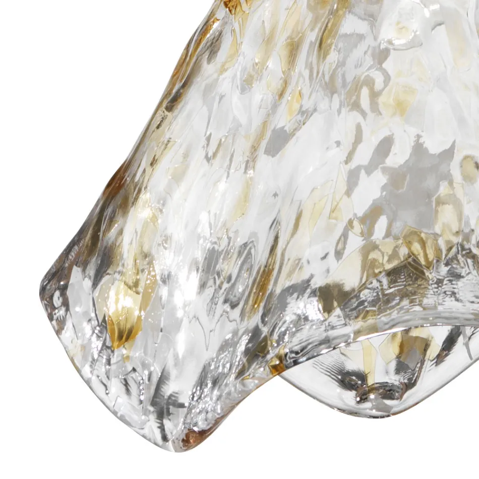 Handgemaakte hanglamp in geblazen Venetiaans glas 35 46 cm - Mary Viadurini