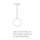 Handgemaakte hanglamp in Venetiaans geblazen glas - Nova Viadurini