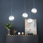 Handgemaakte hanglamp in Venetiaans geblazen glas - Nova Viadurini