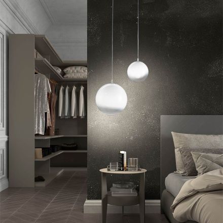 Handgemaakte hanglamp in Venetiaans geblazen glas - Nova Viadurini