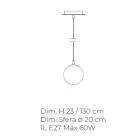 Handgemaakte hanglamp in Venetiaans geblazen glas - Nova Viadurini