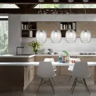 Handgemaakte hanglamp in geblazen Venetiaans glas - Cloe Balloton Viadurini