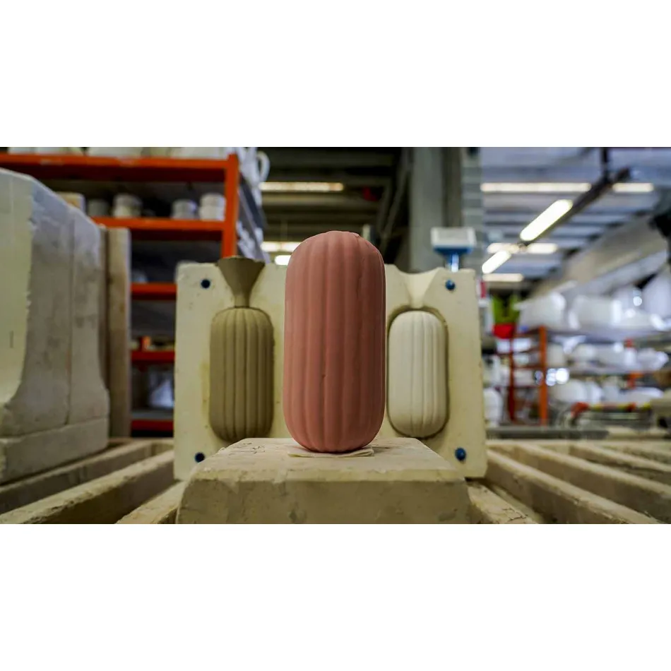 Gele of groene retro keramische hanglamp gemaakt in Italië - Ferroluce Lariat Viadurini