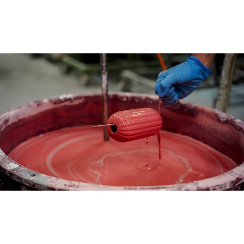 Gele of groene retro keramische hanglamp gemaakt in Italië - Ferroluce Lariat Viadurini