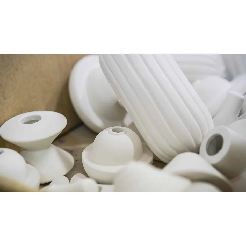 Gele of groene retro keramische hanglamp gemaakt in Italië - Ferroluce Lariat Viadurini