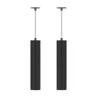Pendelinbouwlamp in wit of zwart aluminium, 2 stuks - Rebolla Viadurini