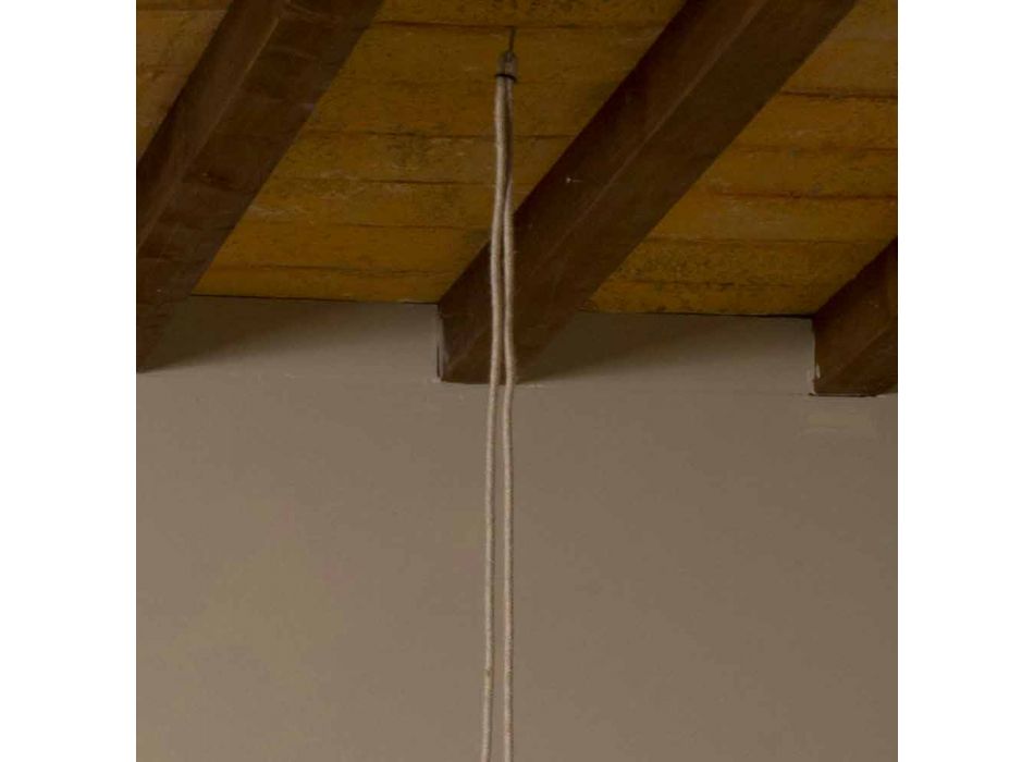Hanglamp / vloerlamp gemaakt van messing en wol gemaakt in Evita Viadurini