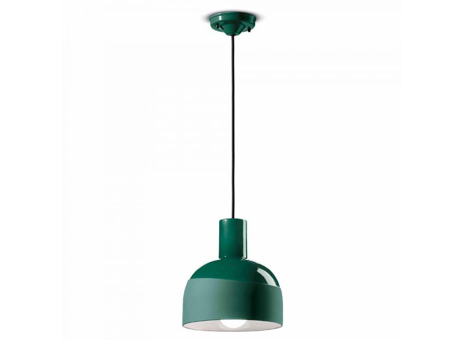 Hanglamp in retrostijl in keramiek gemaakt in Italië - Ferroluce Caxixi Viadurini
