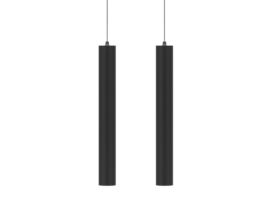 Decoratieve pendellamp in wit of zwart aluminium, 2 stuks - Rebolla Viadurini
