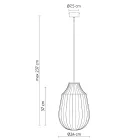 Design pendellamp langwerpig in wit filigraan glas - Caravan Viadurini