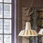 Hanglamp in keramisch gestreept design - Budin Viadurini