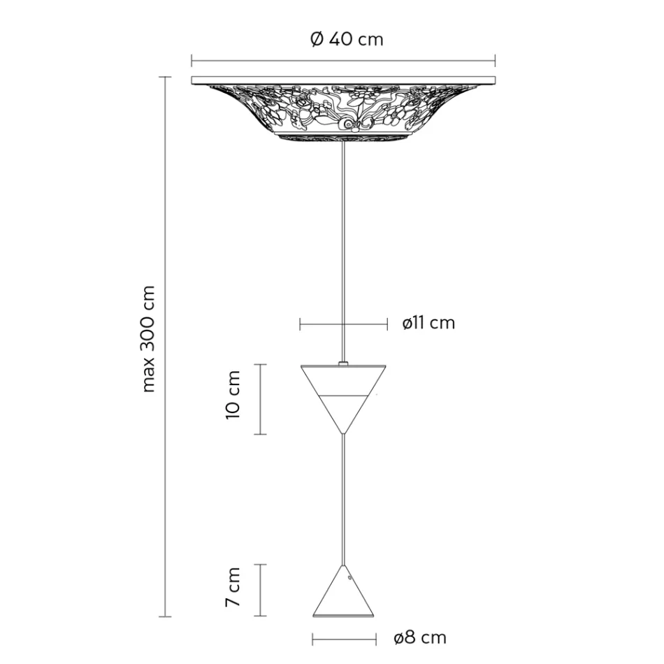 Design pendellamp in wit gips en zwart aluminium 2 kegels - Tesera Viadurini