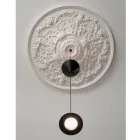 Design pendellamp in wit gips en zwart aluminium 2 kegels - Tesera Viadurini