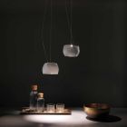 Design hanglamp in metaal en witte hars gemaakt in Italië - Peking Viadurini