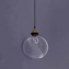 Design hanglamp in metaal en transparant glas Made in Italy - Clizia Viadurini