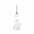 Design hanglamp in metaal en transparant glas Made in Italy - Clizia Viadurini