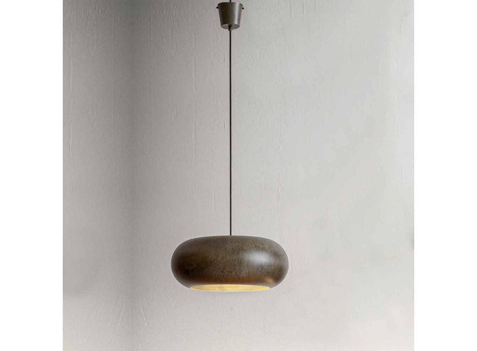 Hanglamp in staaldiameter 500 mm - Materia Aldo Bernardi Viadurini