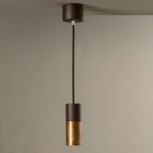 Hanglamp in keramiek en koper, handgemaakt in Italië - Toscot Match Viadurini