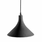 Hanglamp in antraciet steengoed en wit modern interieurdesign - Edmondo Viadurini