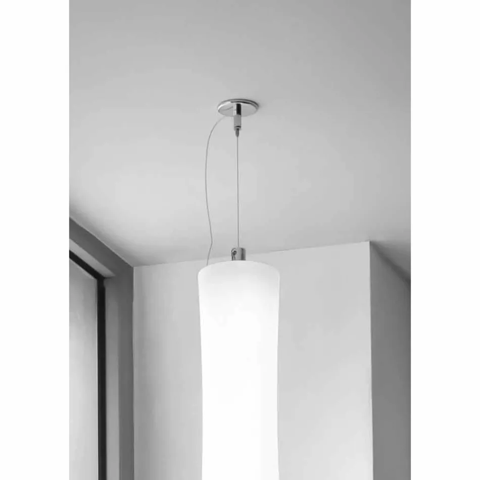 Hanglamp in wit polyethyleen en metaal Made in Italy - Asturias Viadurini