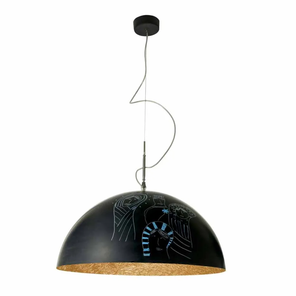 Hanglamp in hars In-es.artdesign Half Moon Modern schoolbord Viadurini