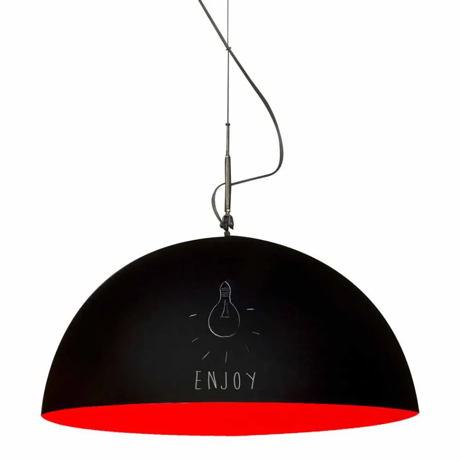 Hanglamp in hars In-es.artdesign Half Moon Modern schoolbord Viadurini