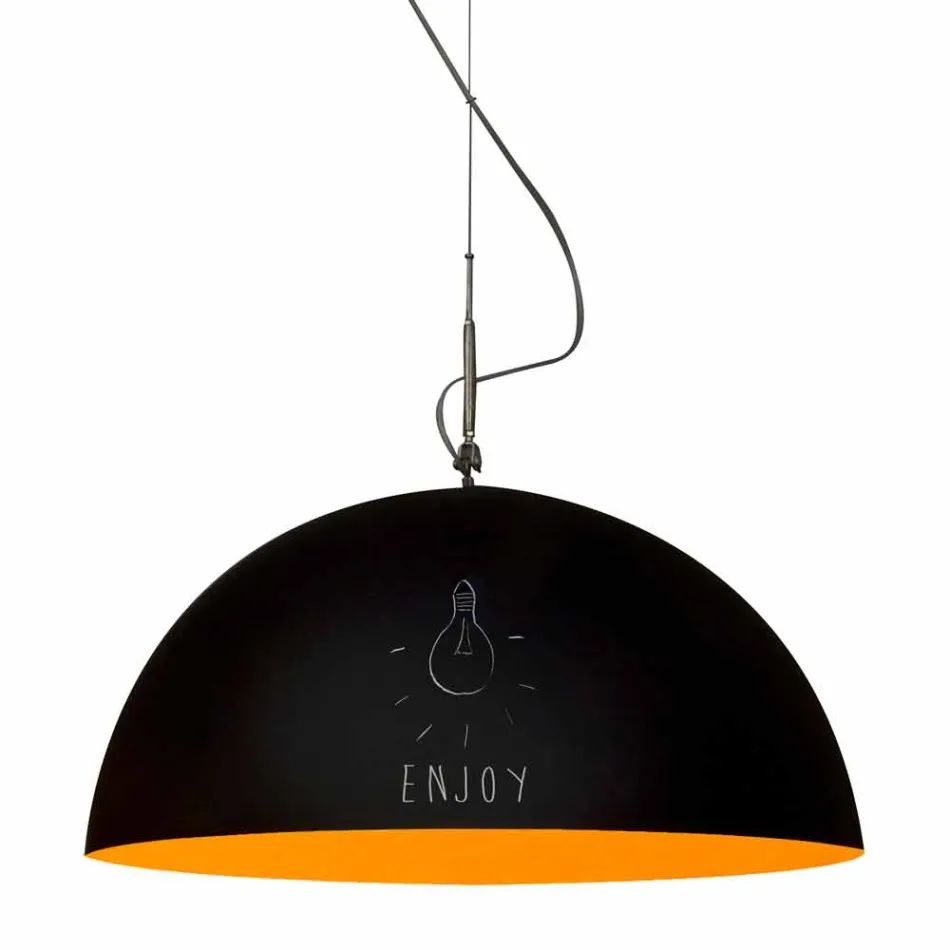 Hanglamp in hars In-es.artdesign Half Moon Modern schoolbord Viadurini
