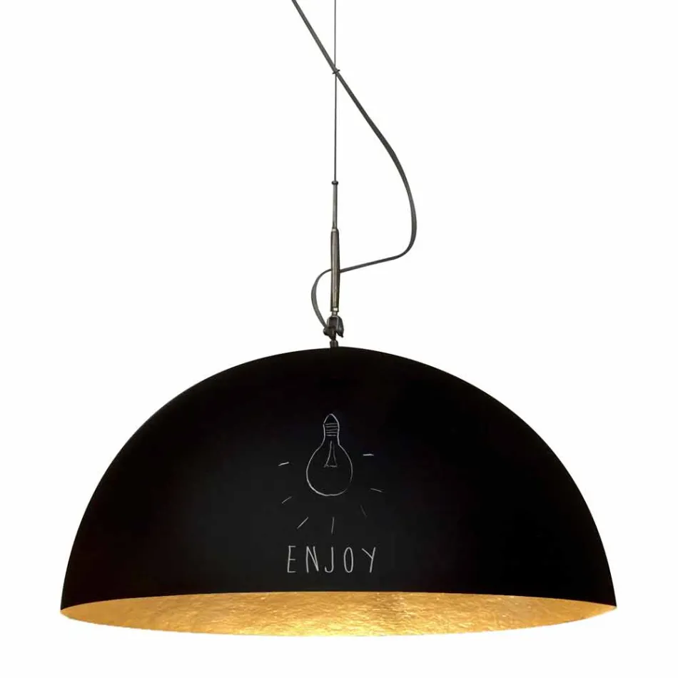 Hanglamp in hars In-es.artdesign Half Moon Modern schoolbord Viadurini