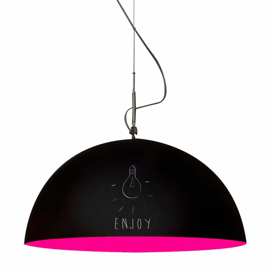 Hanglamp in hars In-es.artdesign Half Moon Modern schoolbord Viadurini