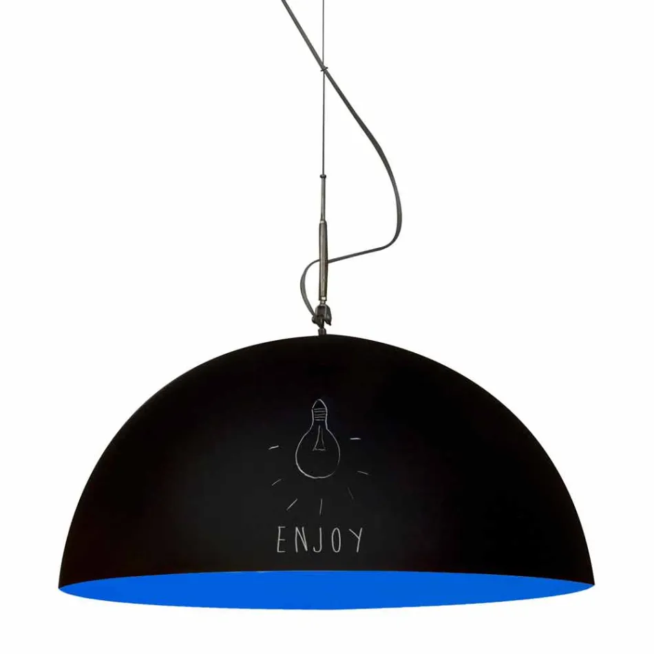 Hanglamp in hars In-es.artdesign Half Moon Modern schoolbord Viadurini